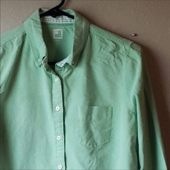 JCP Light Green Long Sleeve Button Down Shirt Womens Sz M - Picture 8 of 8